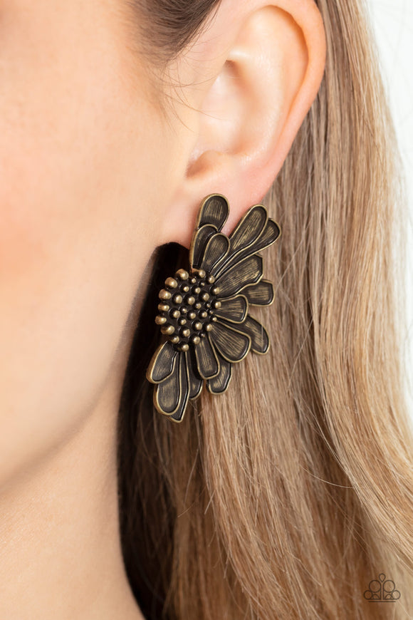 Farmstead Meadow - Brass Earring