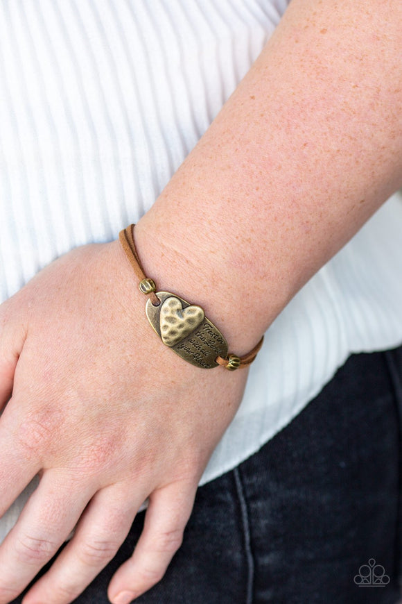 A Full Heart- Brass Bracelet