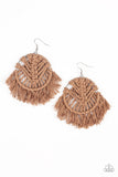 All About MACRAME - Brown Earring