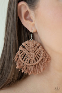 All About MACRAME - Brown Earring