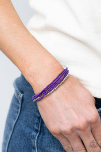 All Beaded Up - Purple Bracelet