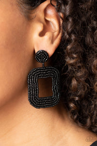 Beaded Bella - Black Earring