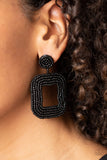 Beaded Bella - Black Earring