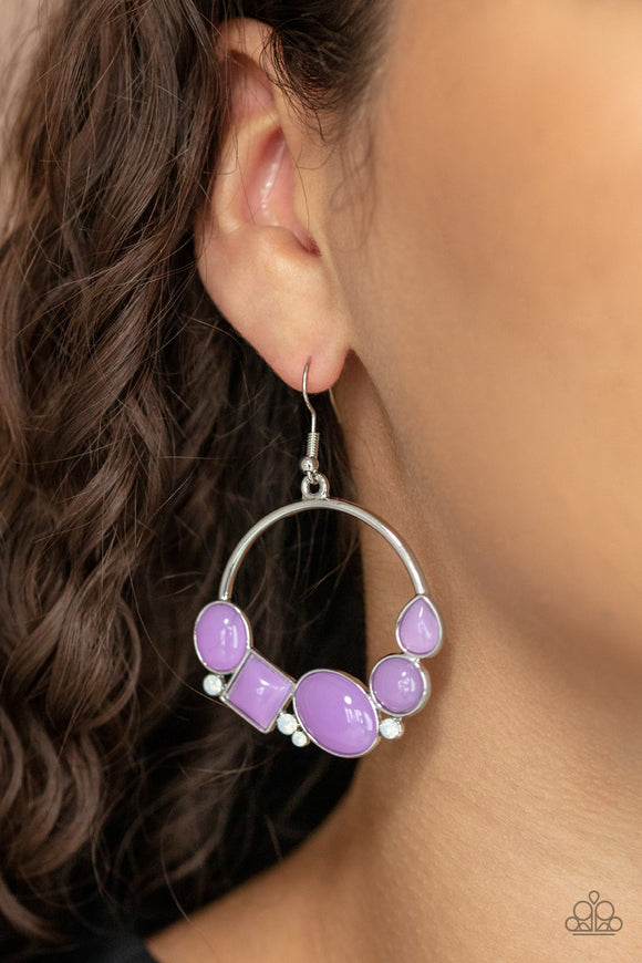 Beautifully Bubblicious - Purple Earring