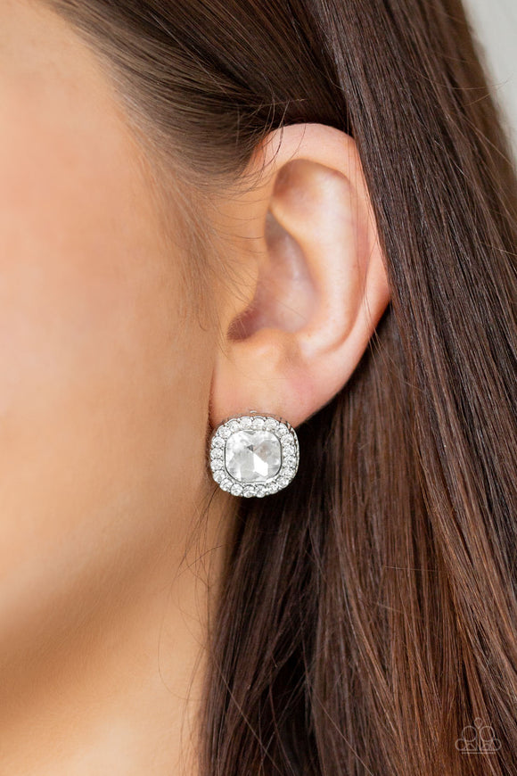 Bling Tastic! - White Earring