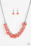 Boulevard Beauty- Orange Necklace