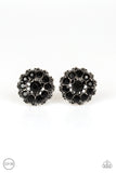 Business Bedazzle- Black Clip-On Earring