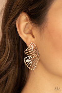 Butterfly Frills - Gold Earring