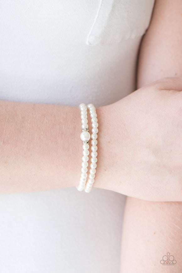 Cambridge Chic- White Bracelet