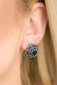 Courtly Courtliness - Green Earring