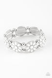 Dancing Dahlias- White Bracelet