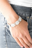 Dancing Dahlias- White Bracelet