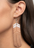 Desert Trails - White Earring