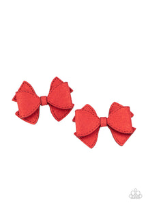 Dont BOW It - Red Hair Clips