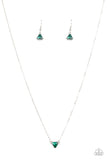 Downright Dainty - Green Necklace