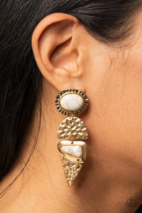 Earthy Extravagance - Gold Earring