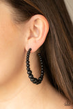 Glamour Graduate - Black Earring