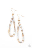 Glitzy Goals - Gold Earrings