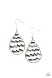 Glitzy Grit - Silver Earring