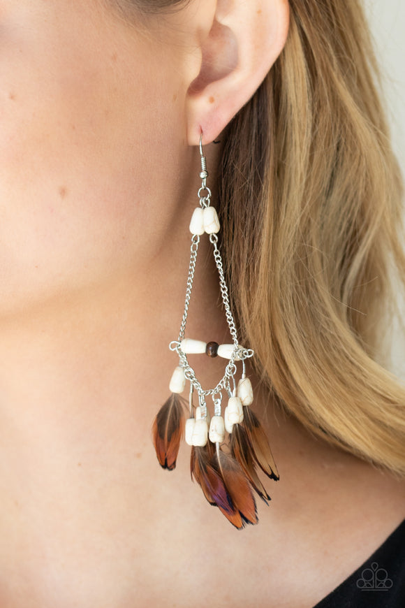 Haute Hawk - White Earring