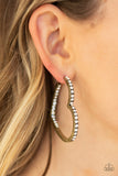 Heartbreaker- Brass Hoop Earring