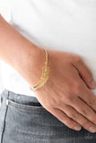 How Do You Like This FEATHER?- Gold Bracelet