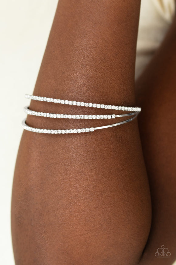 Iridescently-infatuated- White Bracelet