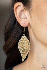 Leafy Luxury - Brass Earring