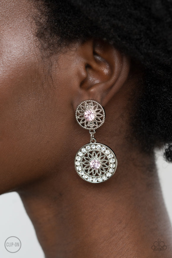 Life of The Garden Party - Pink Clip-On Earring