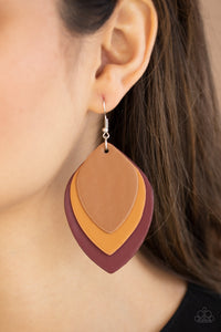 Light as a LEATHER - Red Earring