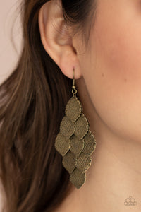 Loud and Leafy - Brass Earring