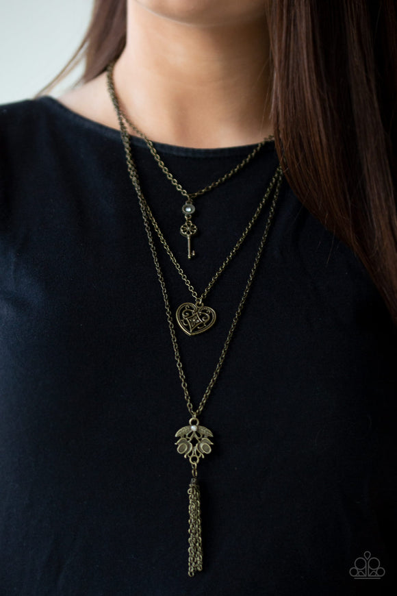 Love Opens All Doors - Brass Necklace