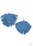 Macrame Mamba - Blue Earring