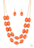 Max Volume - Orange Necklace