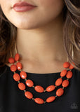 Max Volume - Orange Necklace