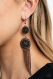 Medallion Mecca - Copper Earring