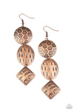 Mixed Movement - Copper Earring