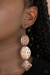 Mixed Movement - Copper Earring