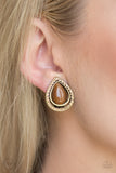 Noteworthy Shimmer-Brass Clip-On Earring