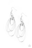 OVAL The Moon - Silver Earring