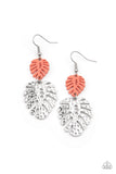 Palm Tree Cabana - Orange Earring