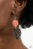 Palm Tree Cabana - Orange Earring