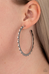 Radiant Ridges - Silver Earrings