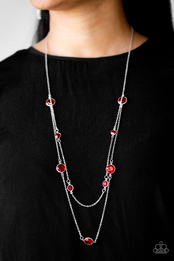 Raise Your Glass - Red Necklace