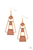 Retro Minimalist - Brown Earring