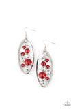 Rock Candy Bubbly - Red Earring