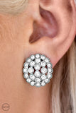 Runway Ready- White Clip-On Earring