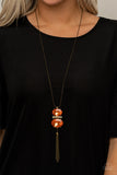 Runway Rival - Orange Necklace