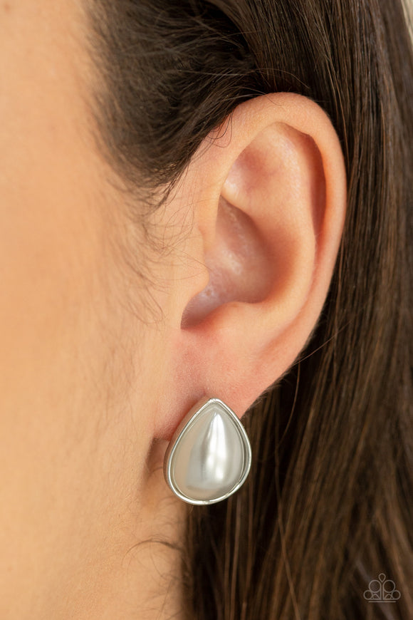 SHEER Enough- White Earring