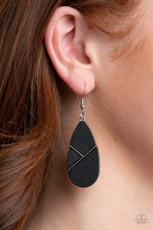 Sequoia Forest - Black Earring